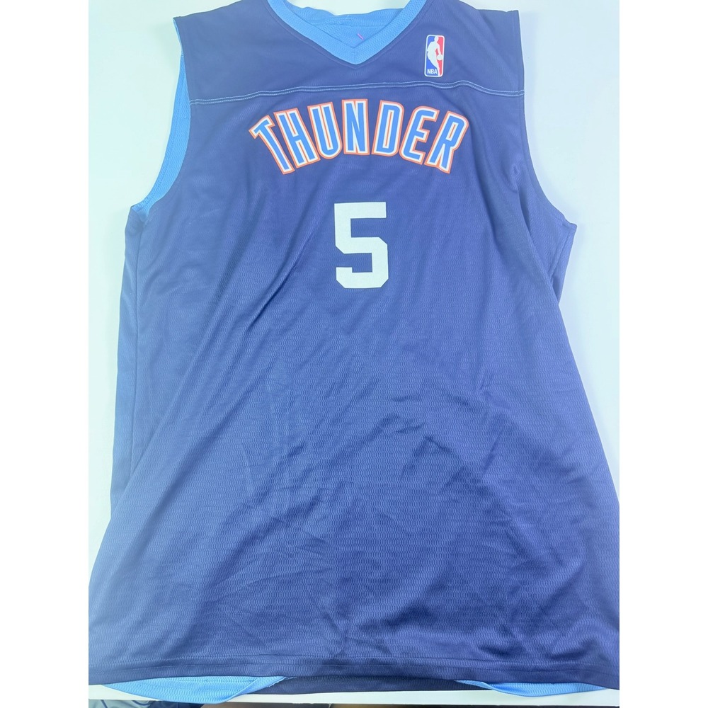 Oklahoma City Thunder NBA Jersey Mens Large Navy Blue #5 Lightweight Mesh